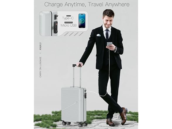 FOGFLY 20 Inch Carry On Luggage