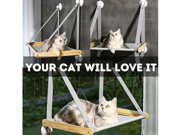 MALUKKOBRAND Cat Window Perch with Blanket
