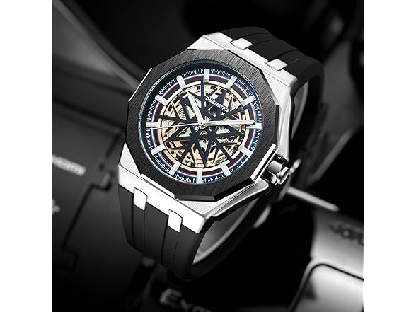 TIMEMATRIX Black Skeleton Watch