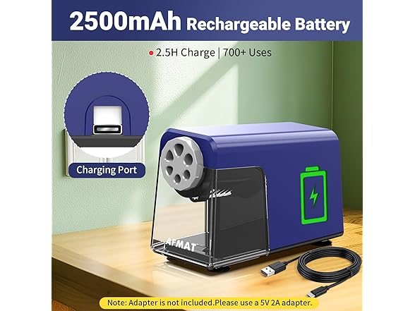 Blue Electric Pencil Sharpener