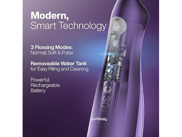 AquaSonic Aqua Water Flosser Purple