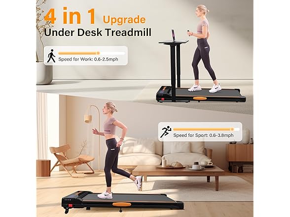 ACTFLAME Walking Pad with Incline, Portable Treadmill for Ho (Open Box)