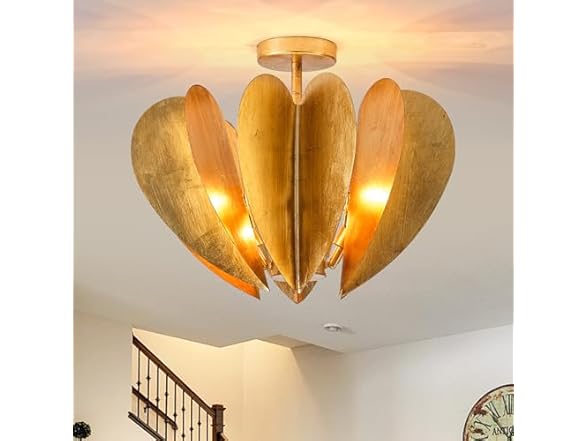 Parrot Uncle Medium Gold Flush Mount Light