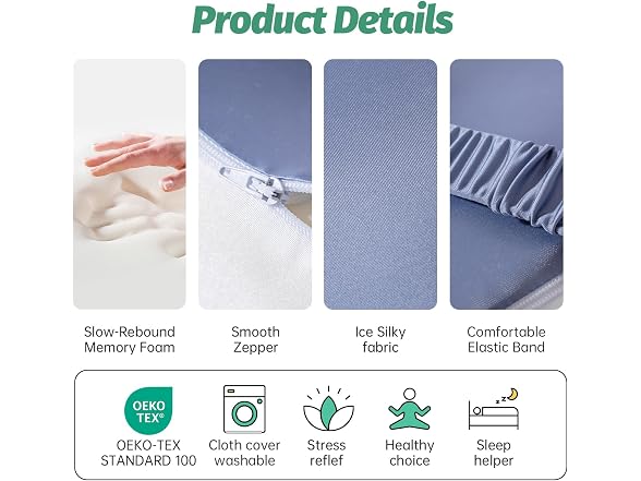 Leg & Knee Memory Foam Support Pillow