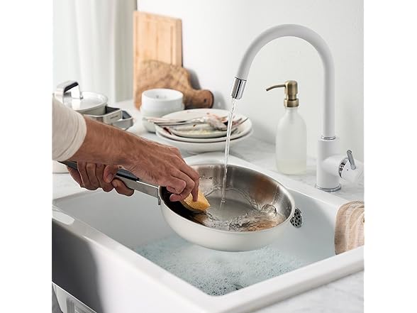 ZWILLING Pure 9.5-inch Stainless Steel Fry Pan, Ivory