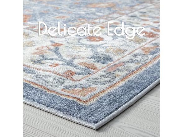 COZYLOOM Oriental Floral Rug 5x7 Blue