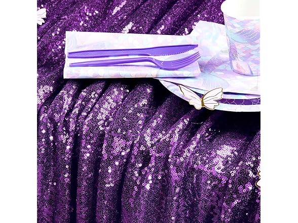 QueenDream Purple Tablecloth 50x80 Inch