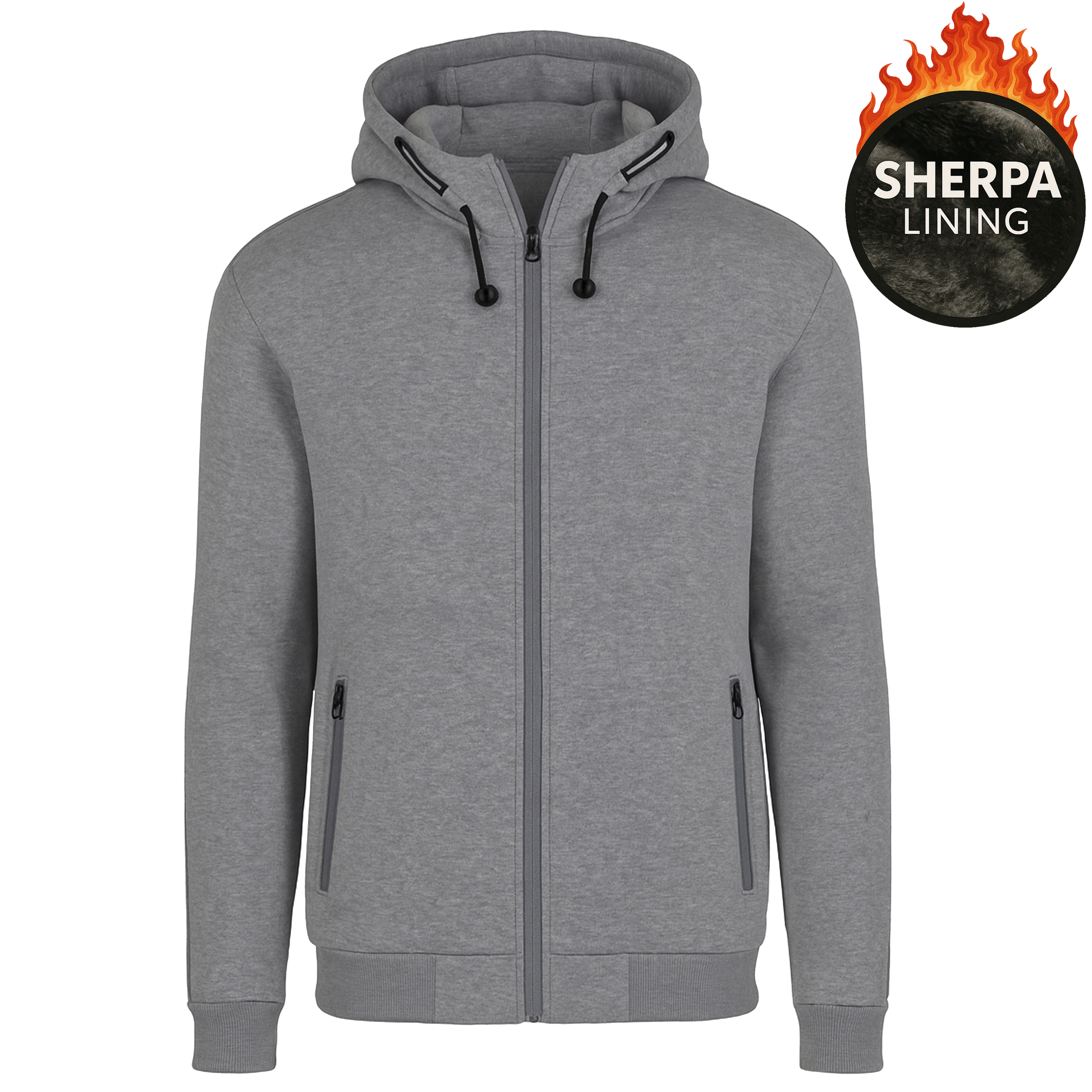 Mens Sherpa Classic Tech Zip Hoodie (S-3XL) - Gallery 25