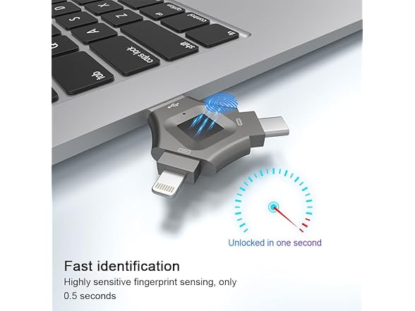 Fingerprint 64GB USB 3.0 Flash Drive