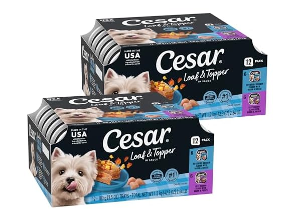 2PK Cesar Loaf in Sauce Wet Dog Food Rotisserie Chicken