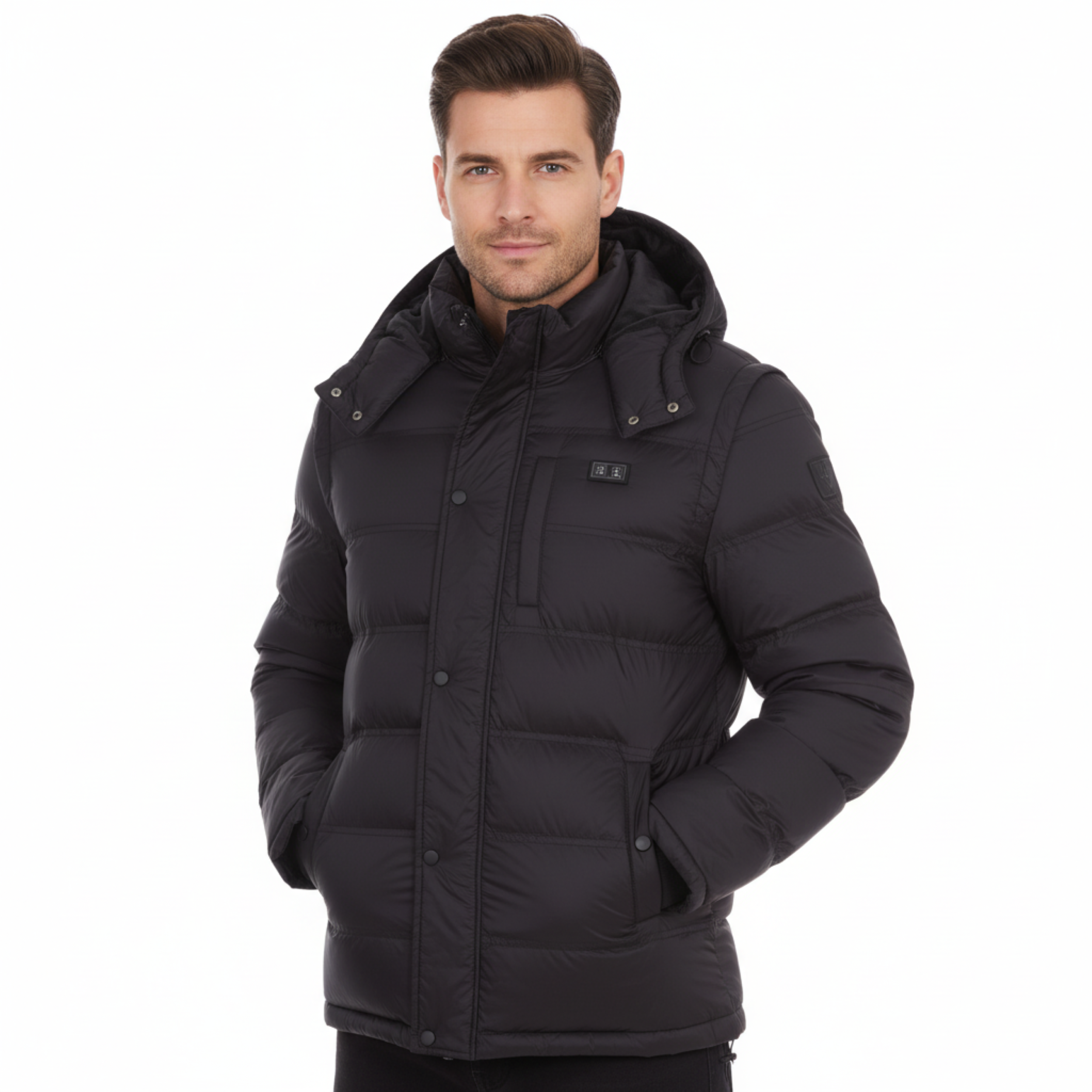 Helios Hybrid Men's Versatile 2 N 1 Coat Vest With Powerbank - Gallery 25