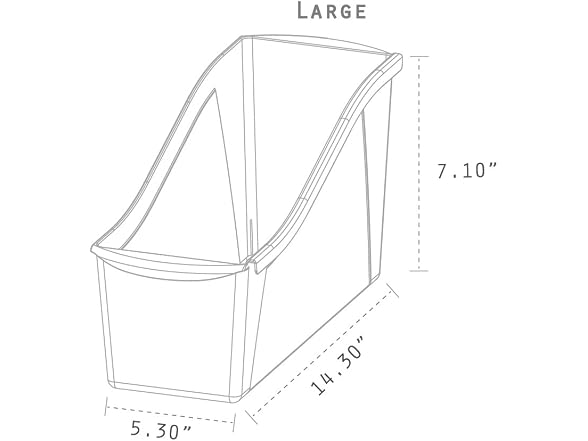 Storex Large Book Bin Green 6PK