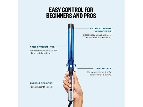 BaBylissPro Nano Ti 1.25 Ext Barrel Curling Iron