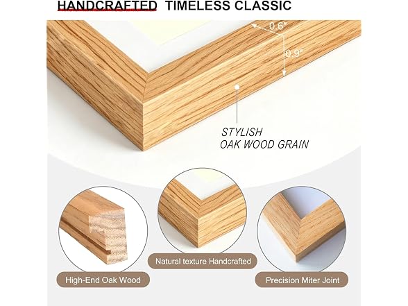 11x14 Solid Oak Wood Picture Frame