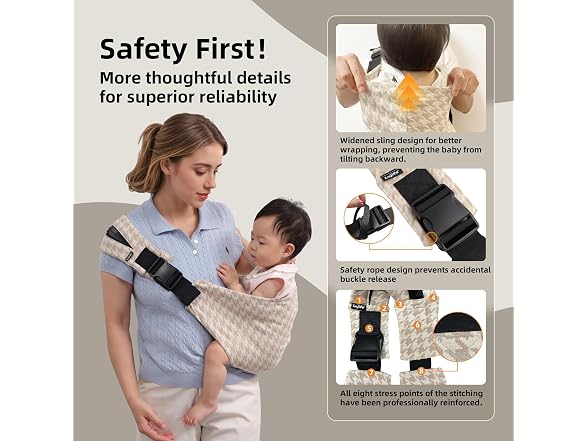 Lujifo Premium Cotton Baby Sling Carrier