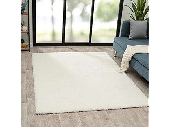 Solid Plush Shag Area Rug