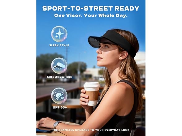 JANETSHATS UPF50+ Transparent Sun Visor - Gallery 7