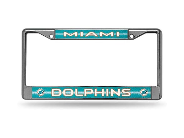 Miami Dolphins Silver License Frame
