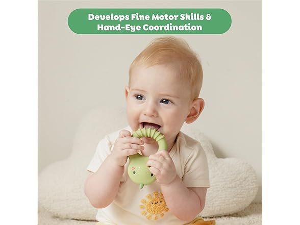 Tiger Tribe Dino Silicone Teether