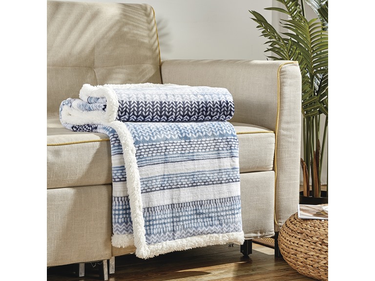 50 x 60 Printed Sherpa Throw Blanket