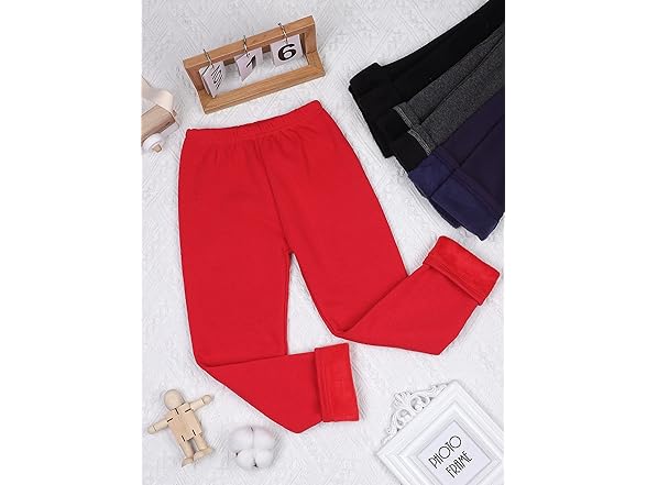 4 Pack Girls Fleece Lined Leggings