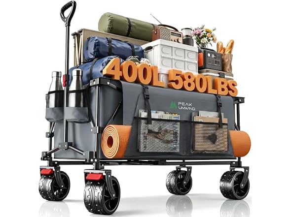 PEAKUNWIND 400L Folding Wagon 580lbs