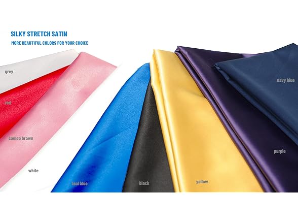 Rose Flavor Stretch Satin Fabric Yellow Color