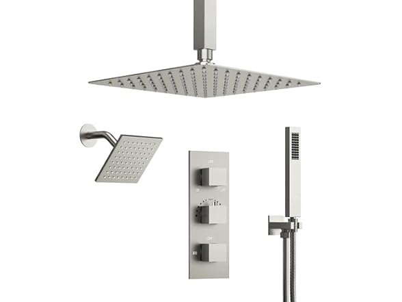 EVERSTEIN SFS1004A-NK12 Brushed Nickel 12" Shower System