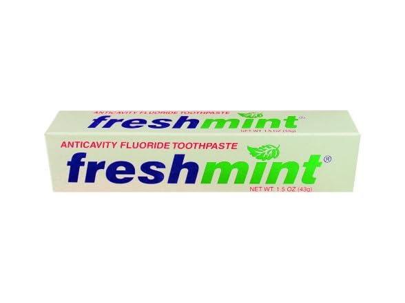 New World Imports TP15 Freshmint Anticavity Fluoride Toothpaste, 1.5 oz, Individually Boxed (Pack of 144)