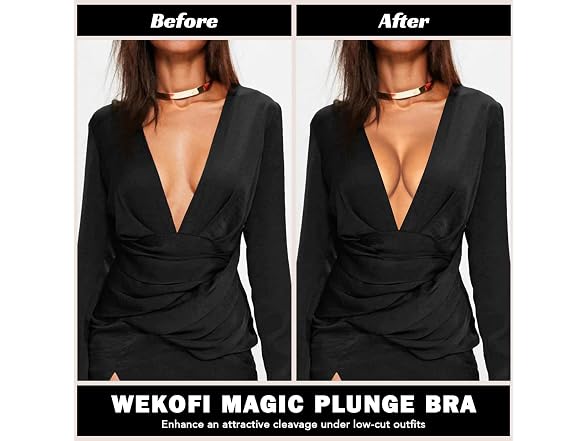 Wekofi Women (40D) Plunge Bras Low Back Bra