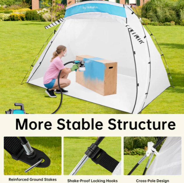 TILSWALL Paint Booth White, 8.86 x5.91 x5.58 ft - Gallery 10