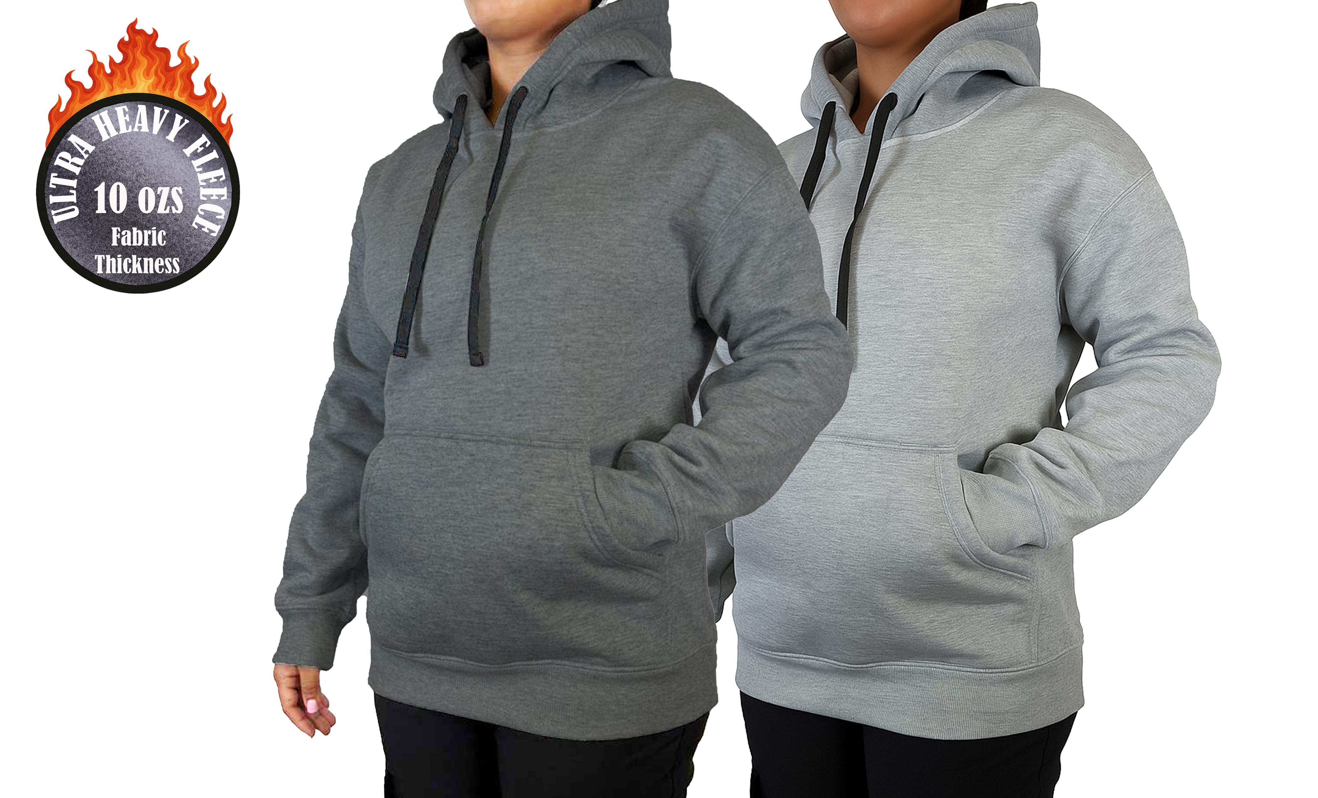 Womens Heavyweight Fleece-Lined Pullover Hoodie - Gallery 25