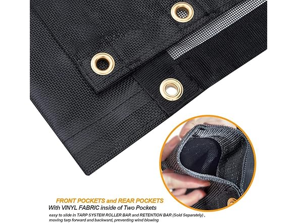 KPSON Dump Trailer Tarp Mesh 7.6x18