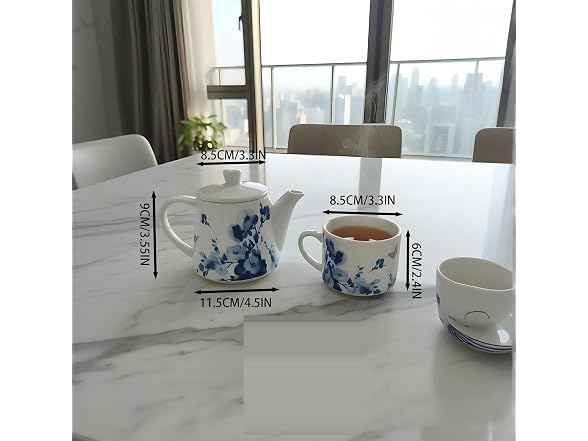 HJOCMLE Porcelain Tea for One Set, 15oz