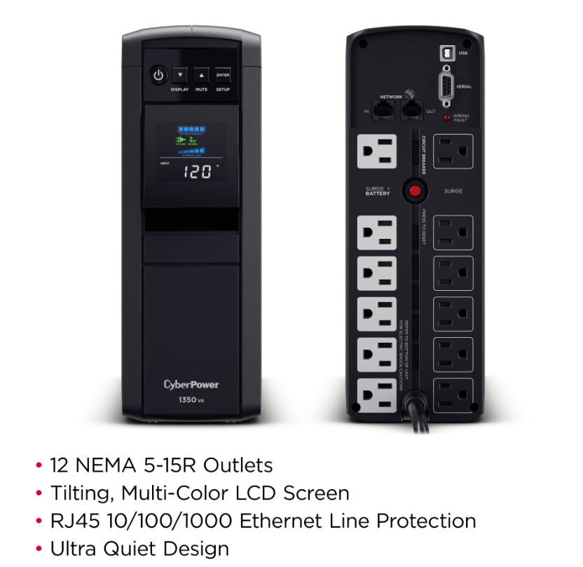 CyberPower CP1350PFCLCD PFC Sinewave UPS System - Gallery 18