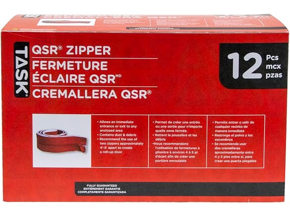 TASK QSR 3in x 7ft Zipper Rod12-Pack