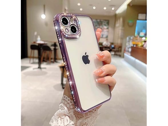 AmazFCCY Glitter Plating Case for iPhone