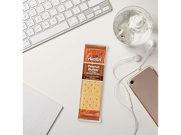 4PK Austin, Toasty Round Crackers With Peanut Buttter