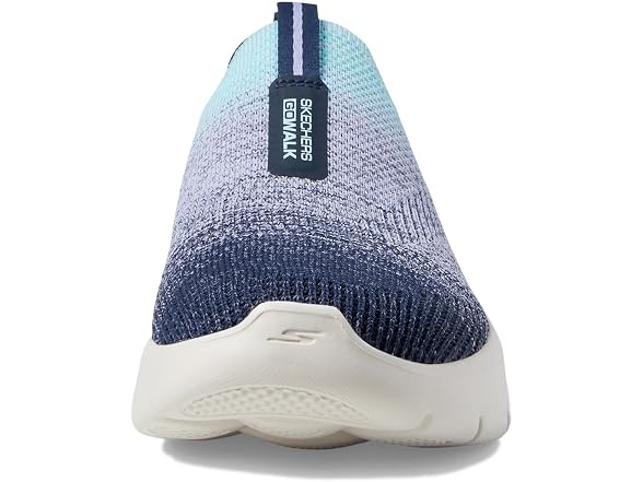 Skechers Women's Go Walk Flex Cali Sunset Sneaker, Navy/Aqua, 10