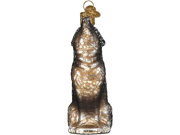 Old World Christmas Vintage Howling Wolf Glass