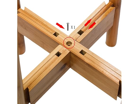 Bamboo Plant Stand Adjustable 8-11"