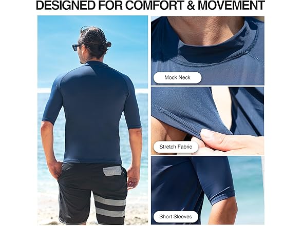 Kanu Surf Fiji Rashguard Men UPF 50+ Sun Shirts