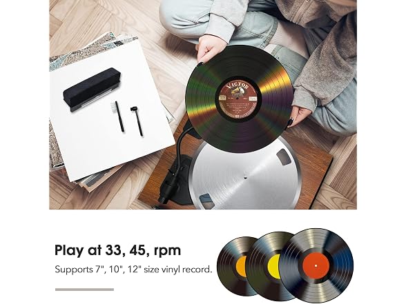 Herneum Record Player Bluetooth, Vintage