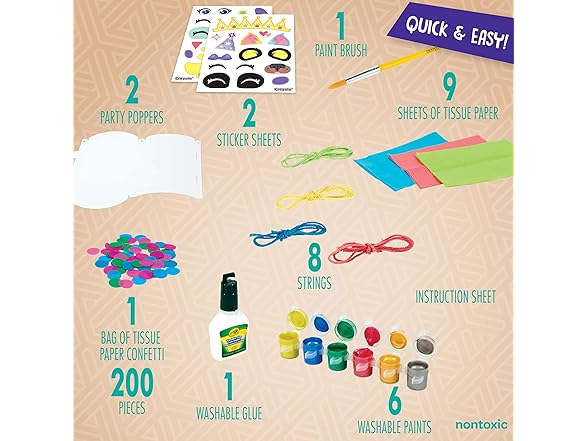 Crayola Craft Confetti Party Poppers