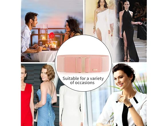 MIJIU Womens Wide Elastic Waist Belt
