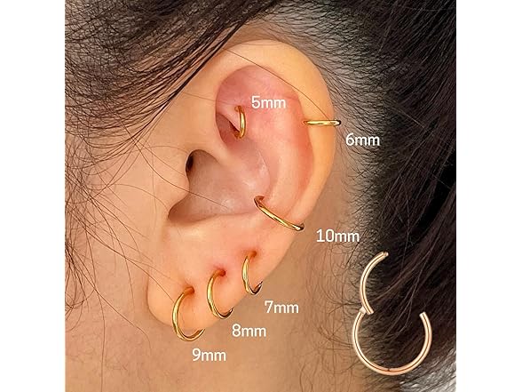 KIND SUNDAY Titanium Nose Rings Hoop