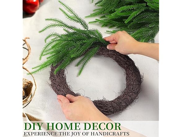TISEMENT 12 Pcs Real Touch Norfolk Pine Branches