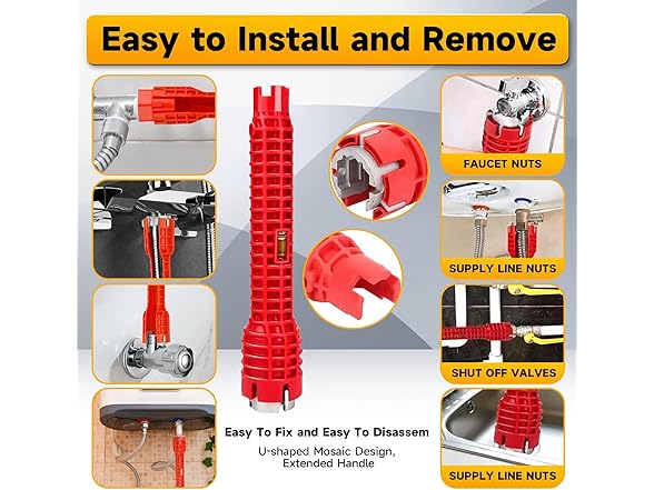 LJDTTXS 14-in-1 Sink Wrench