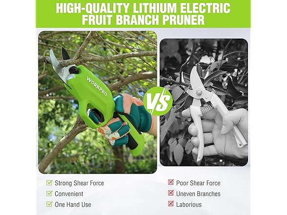 WORKPRO 7.2V Electric Pruning Shears
