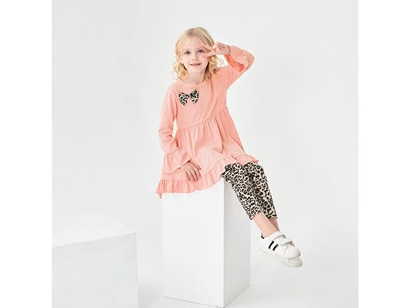 Axumity Kid Girls Clothes Ruffled Set